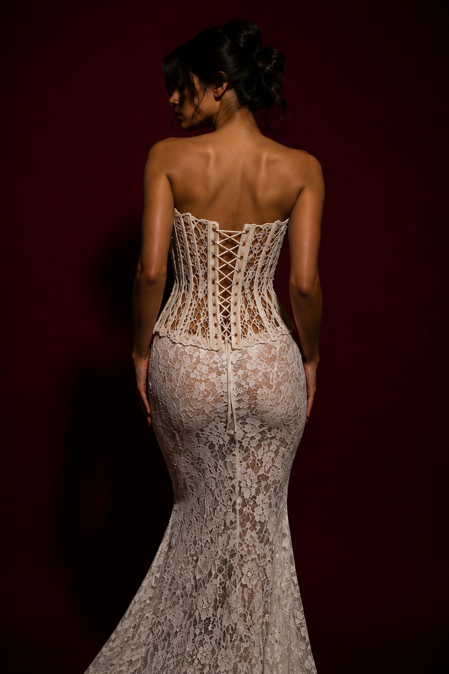 Pearl Shell Corset back