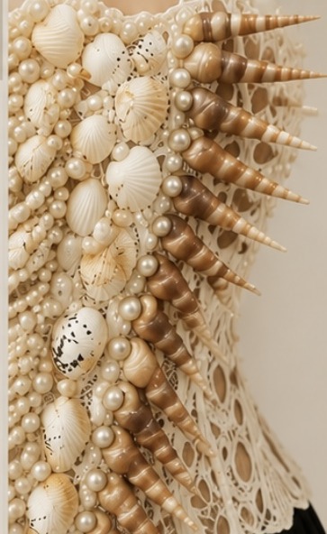 Shell and pearl detail